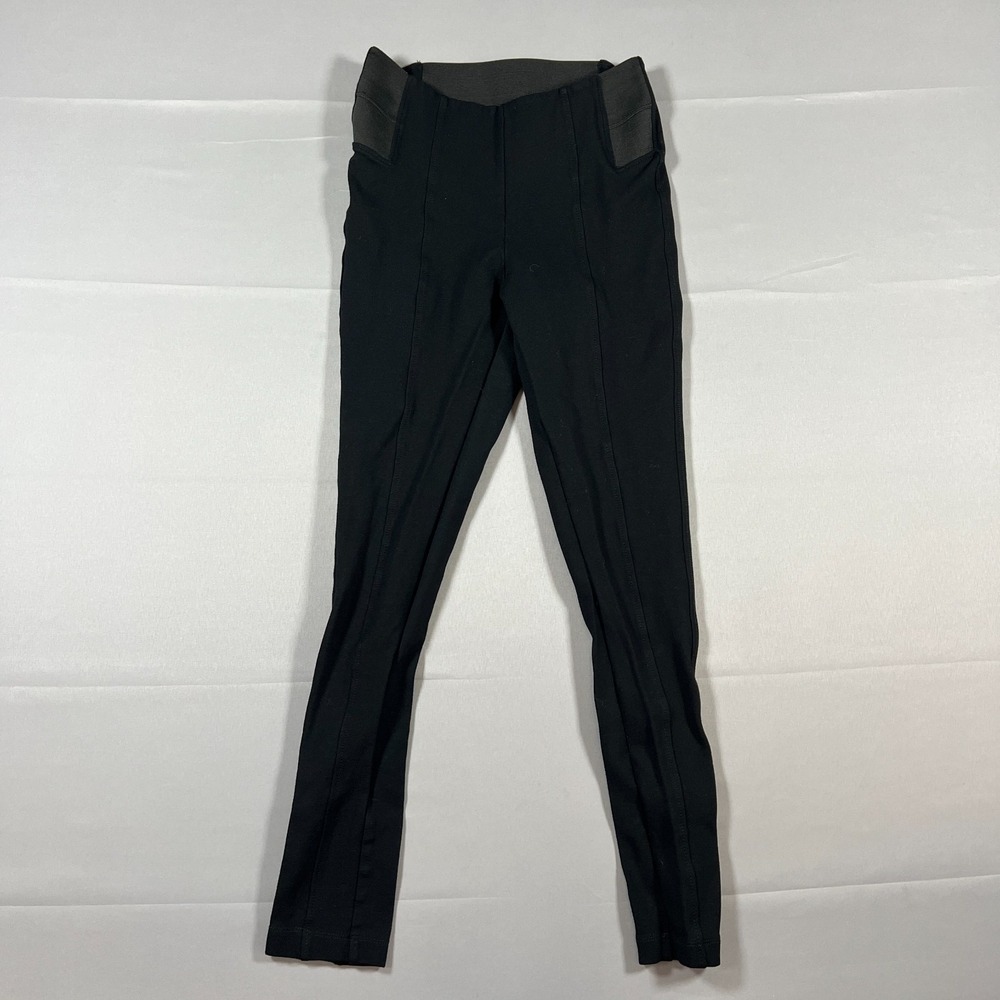 Ci Sono Cropped Leggings Women Small Black Rayon Stretch High Waisted Skinny Leg